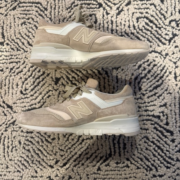New Balance Other - New Balance Taupe and White Sneakers